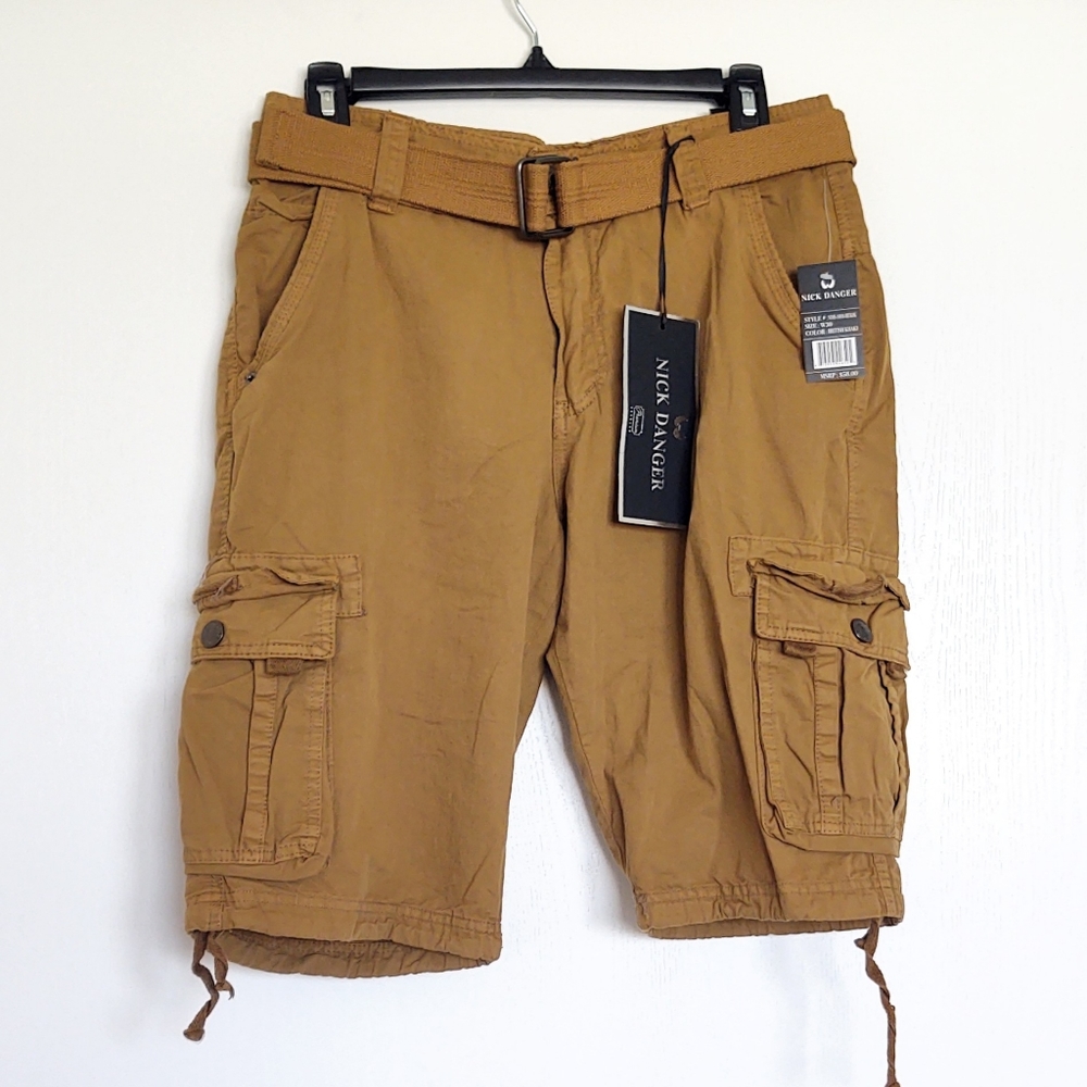 Nick Danger Khaki Cargo Shorts W30
